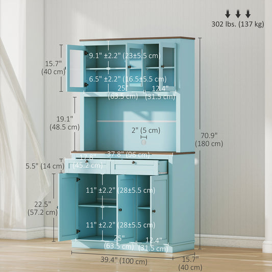 Pantry Cabinet with Microwave Space – 39"W x 71"H