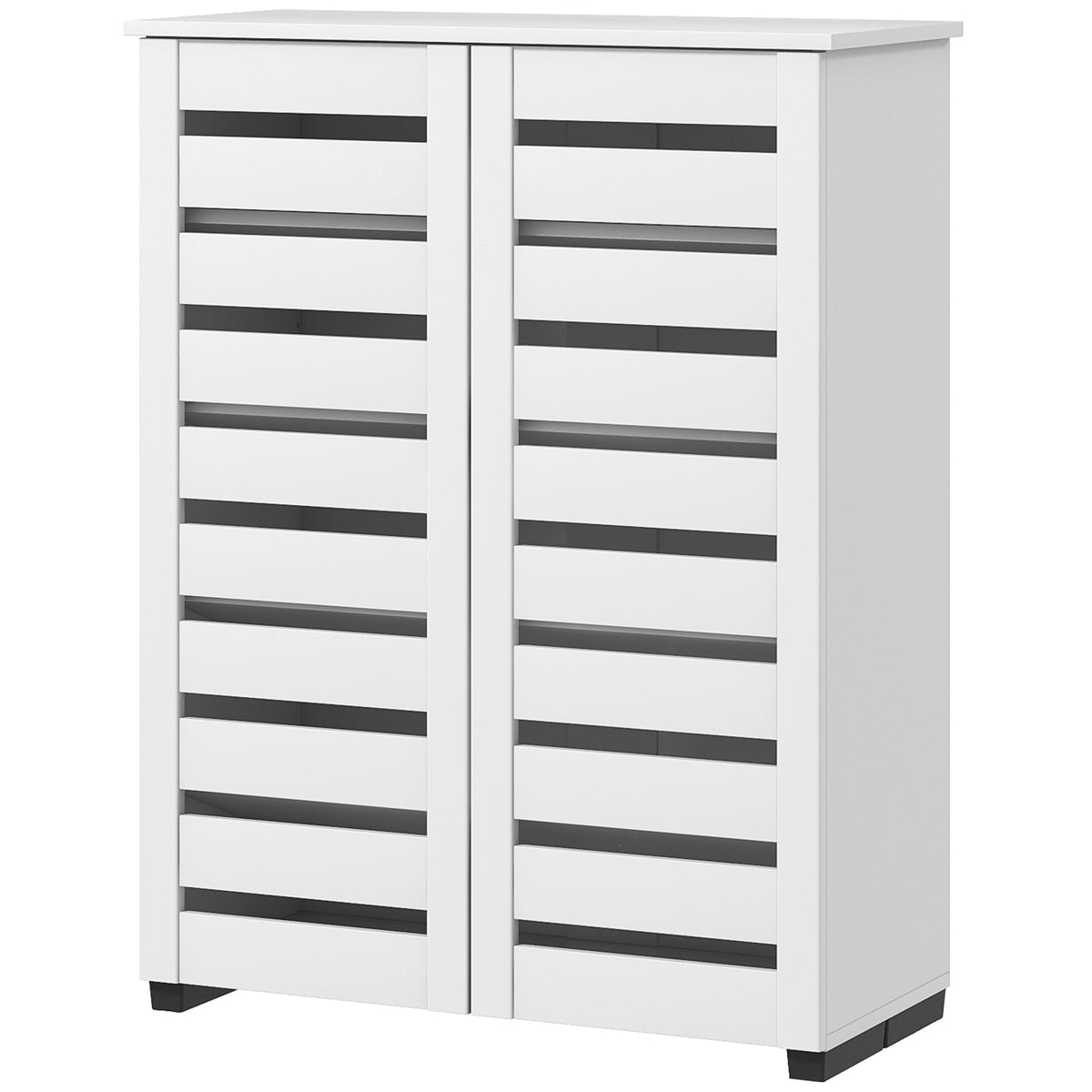 Shoe Cabinet with 2 Slatted Doors – 30"W x 39"H