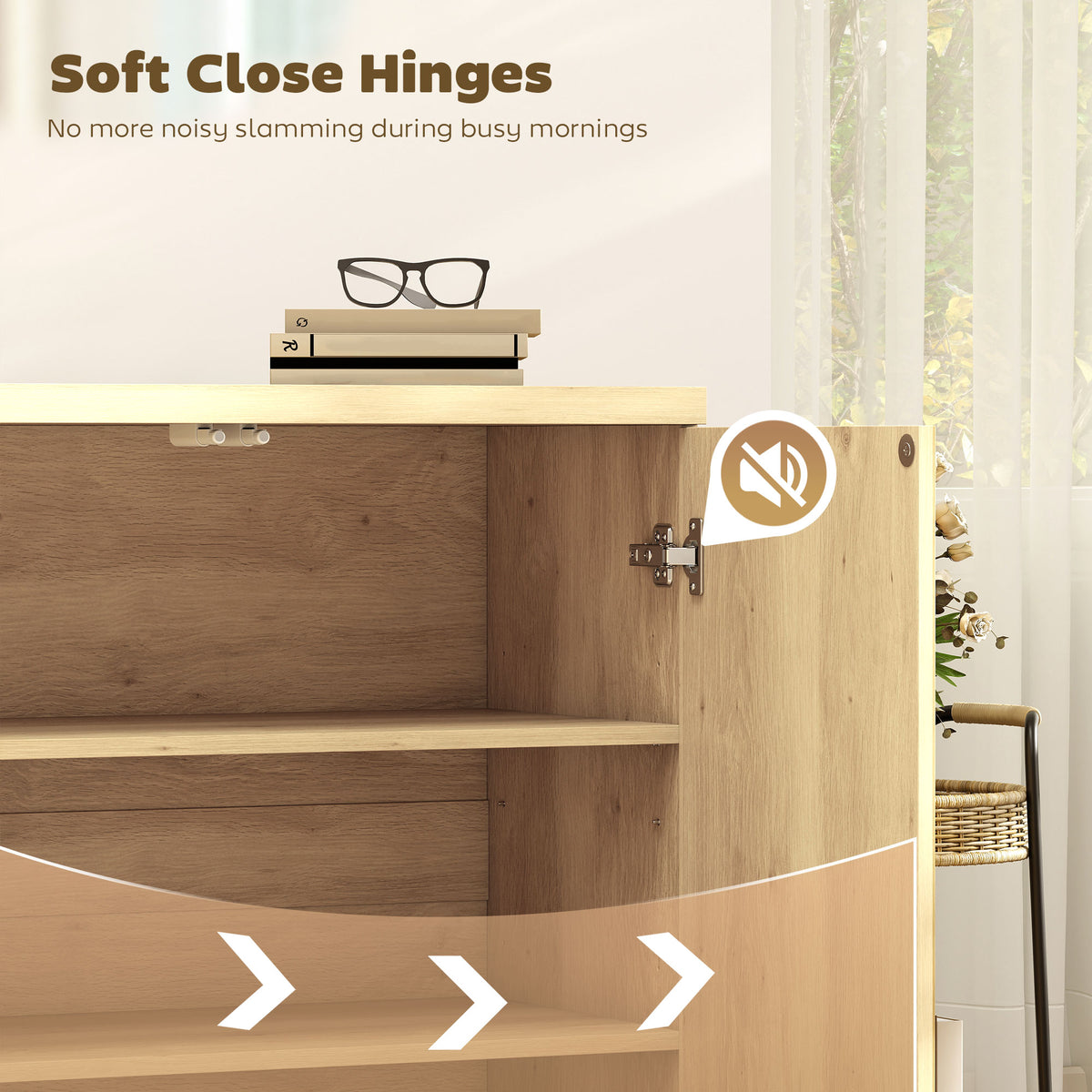 Sideboard Buffet Cabinet with Soft-Close Door – 31"W x 31"H