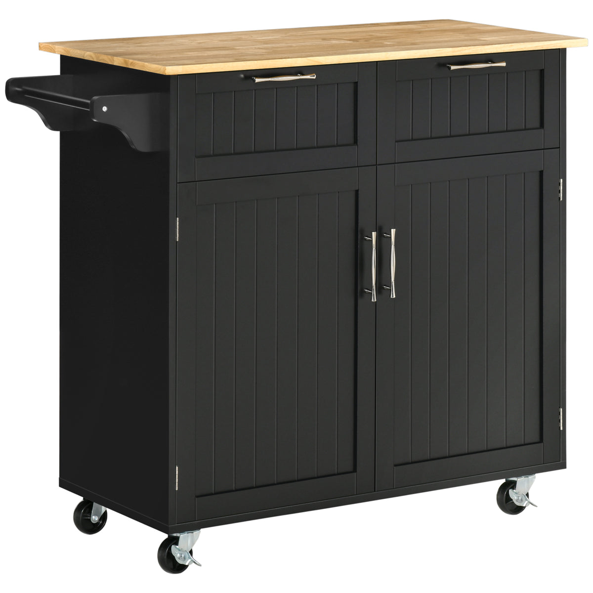 Kitchen Cart on Wheels with 2 Storage Drawers – 41"W x 36"H