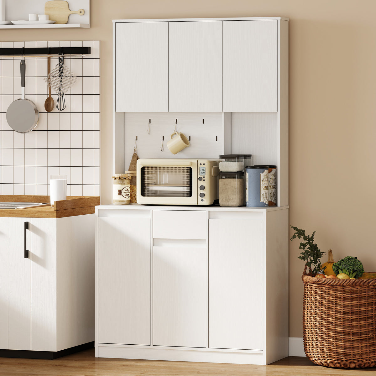 Pantry Cabinet with Charging Station – 38"W x 71"H