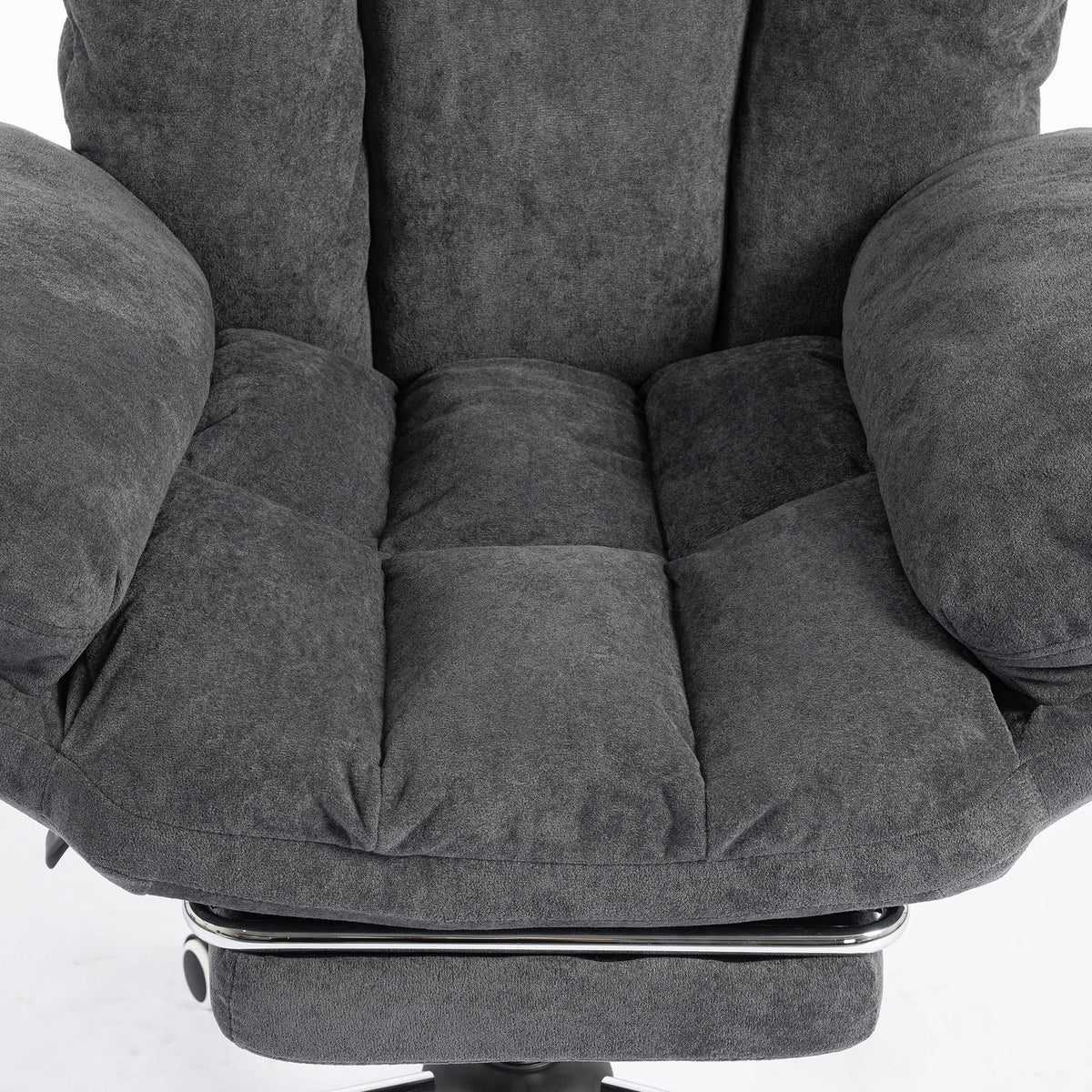 Criss Cross Chair with Wheels, Waterfall Armrests, Dark Grey