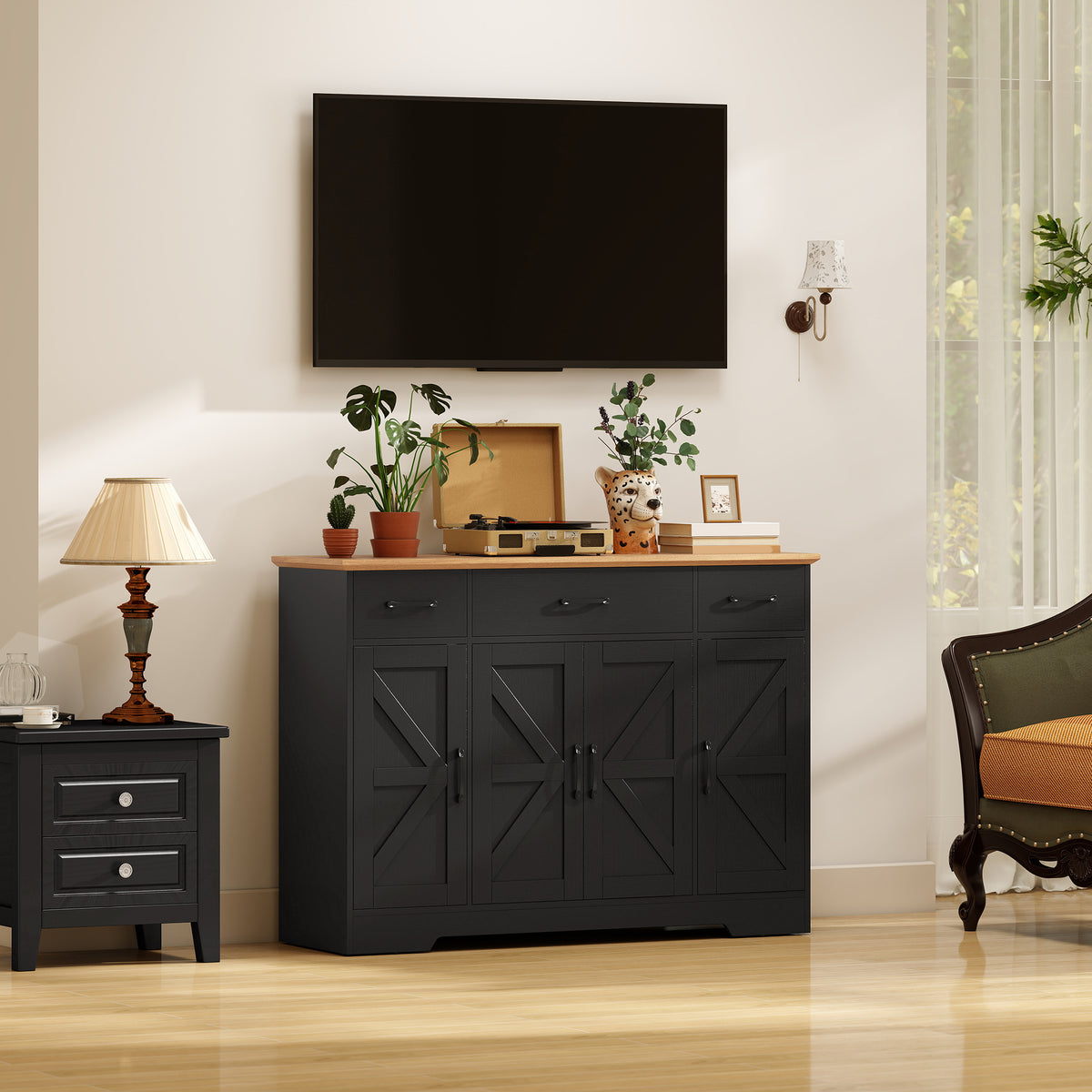 Buffet Cabinet with Soft-Close Hinges – 47"W x 34"H