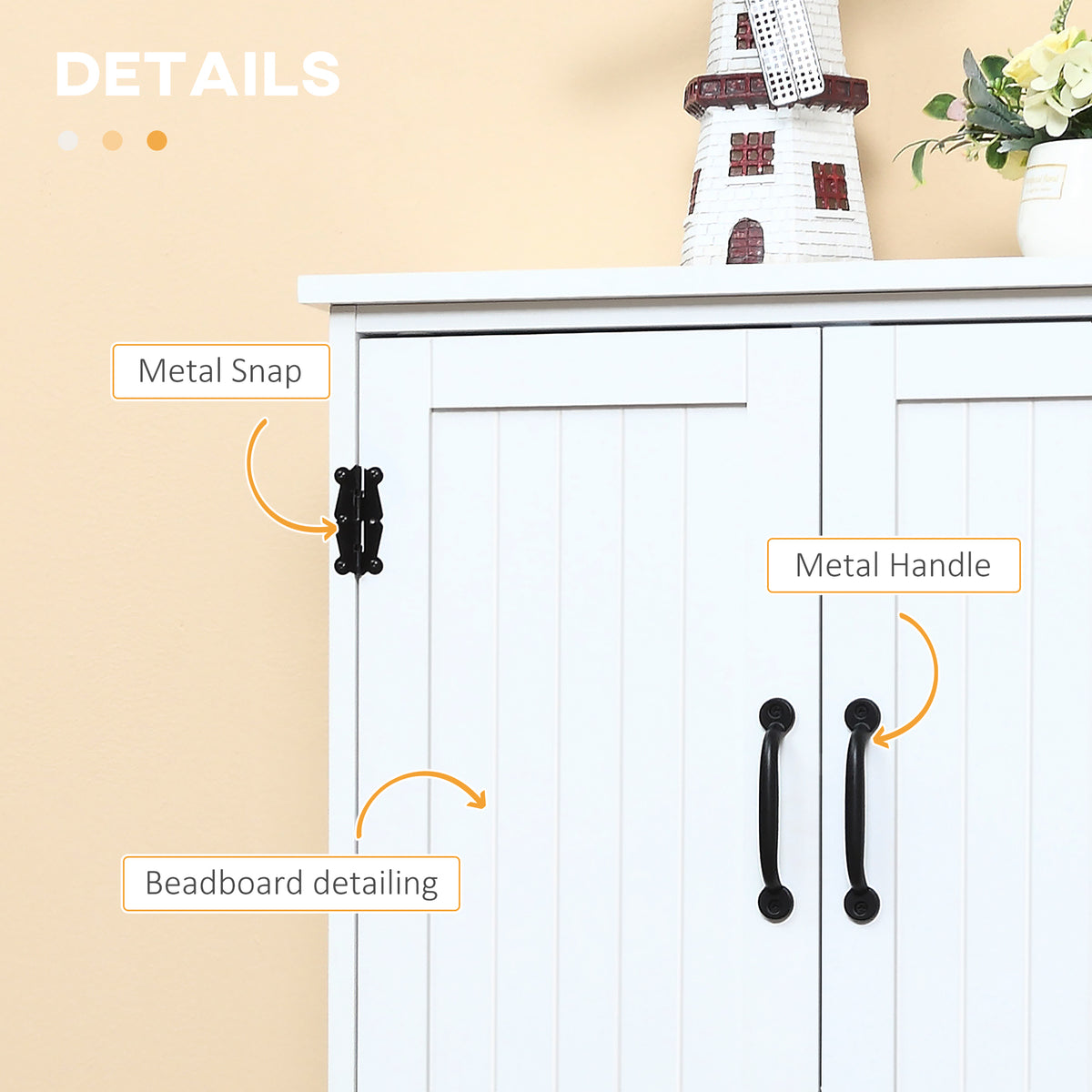 4-Door Pantry Storage Cabinet with Adjustable Shelves – 24"W x 49"H