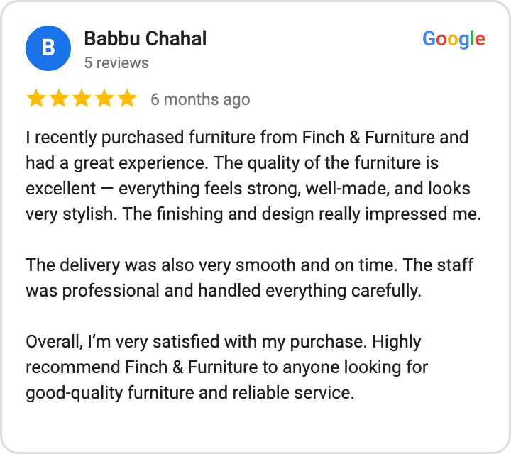 5-star Google review from Babbu Chahal