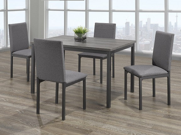 Grey Wood-Look 5-Piece Dinette Set