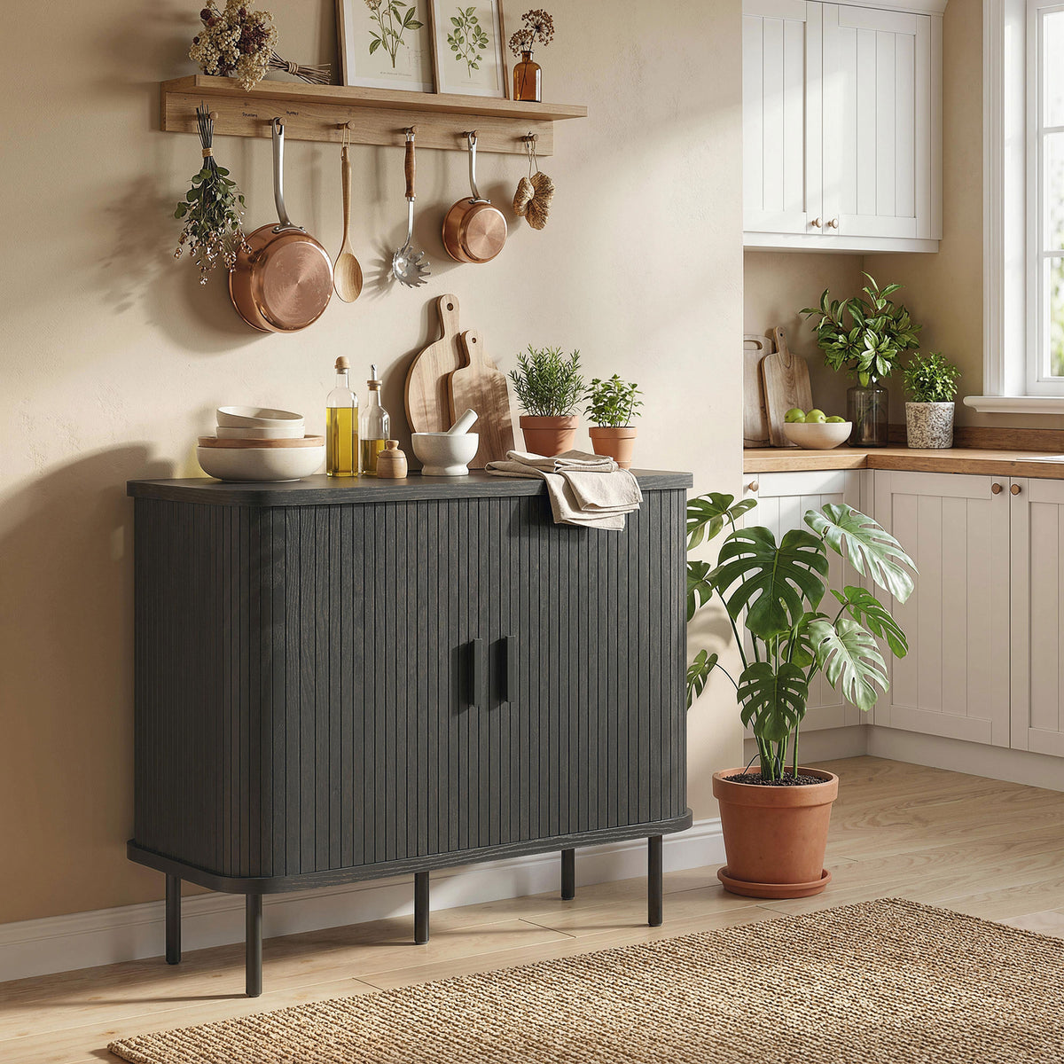 Sideboard Buffet Cabinet with Storage – 35"W x 30"H