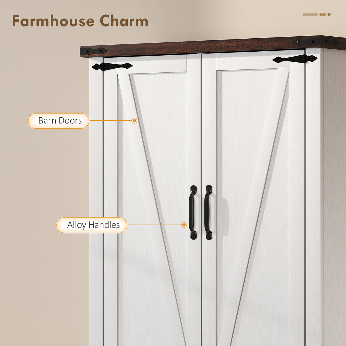 Kitchen Storage Cabinet with Adjustable Shelves – 30"W x 54"H