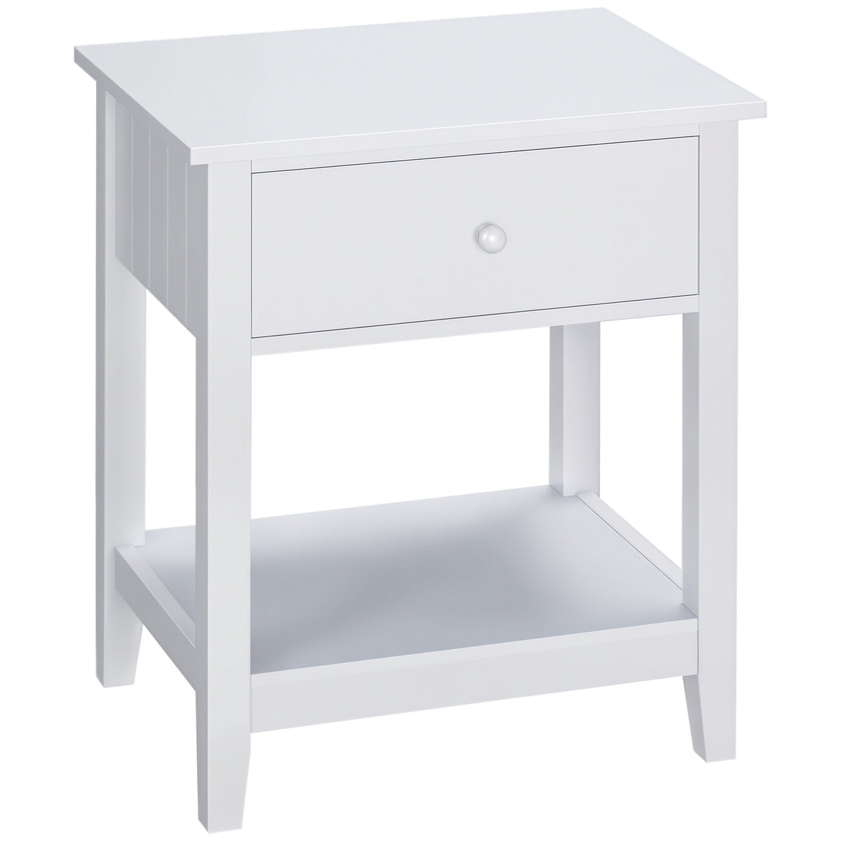 Nightstand with Drawer and Storage Shelf – 20"W x 24"H