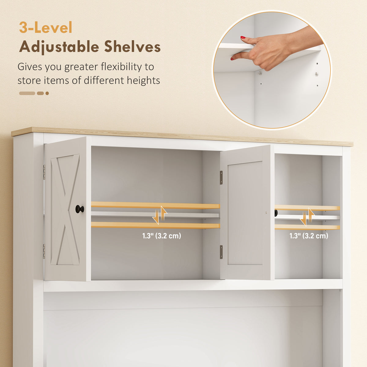 Pantry Cabinet with Charging Station – 44"W x 69"H