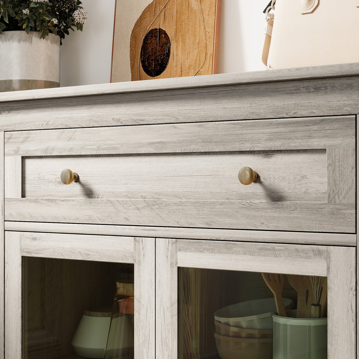 Sideboard Buffet Cabinet with Storage – 55"W x 32"H