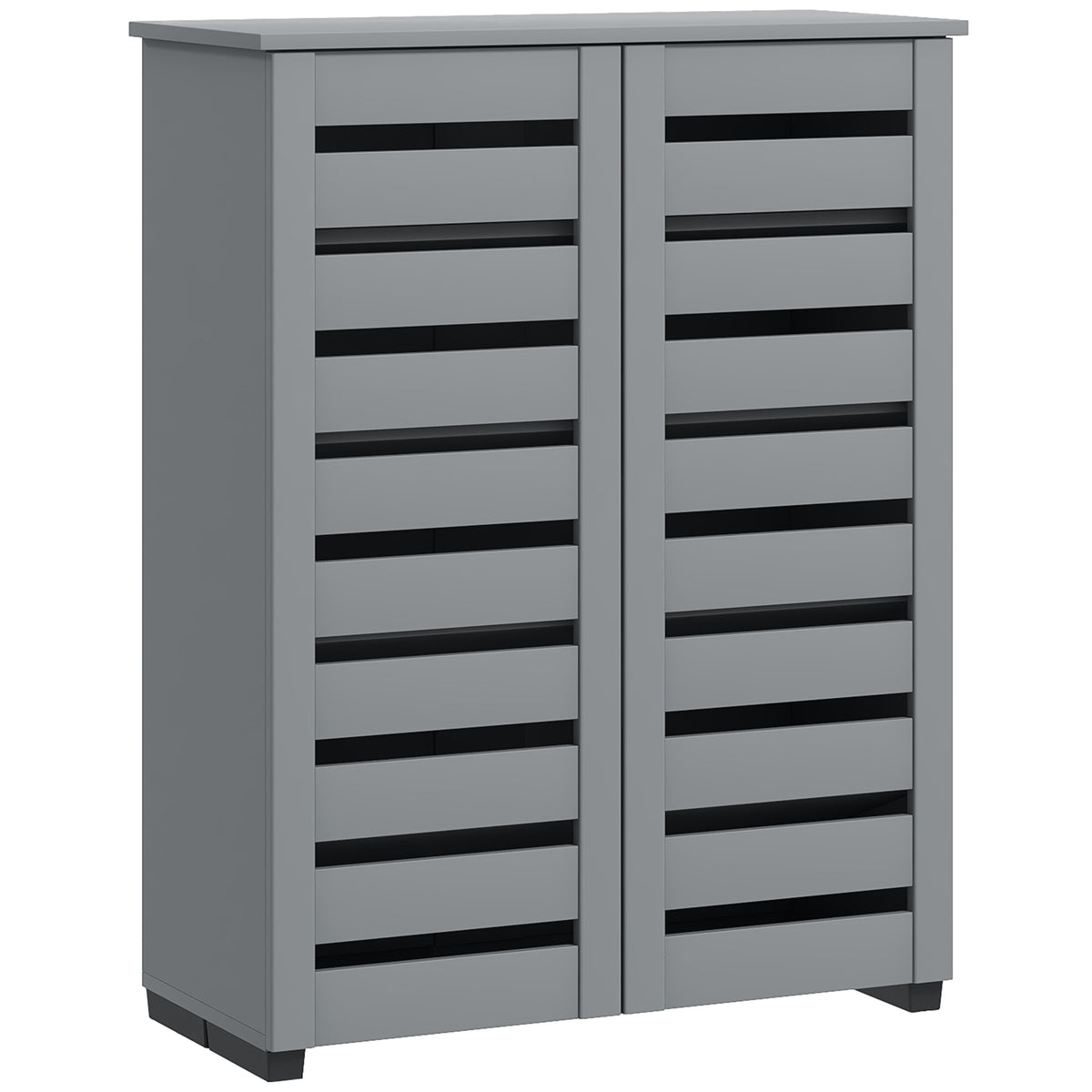 Shoe Cabinet with 2 Slatted Doors – 30"W x 39"H