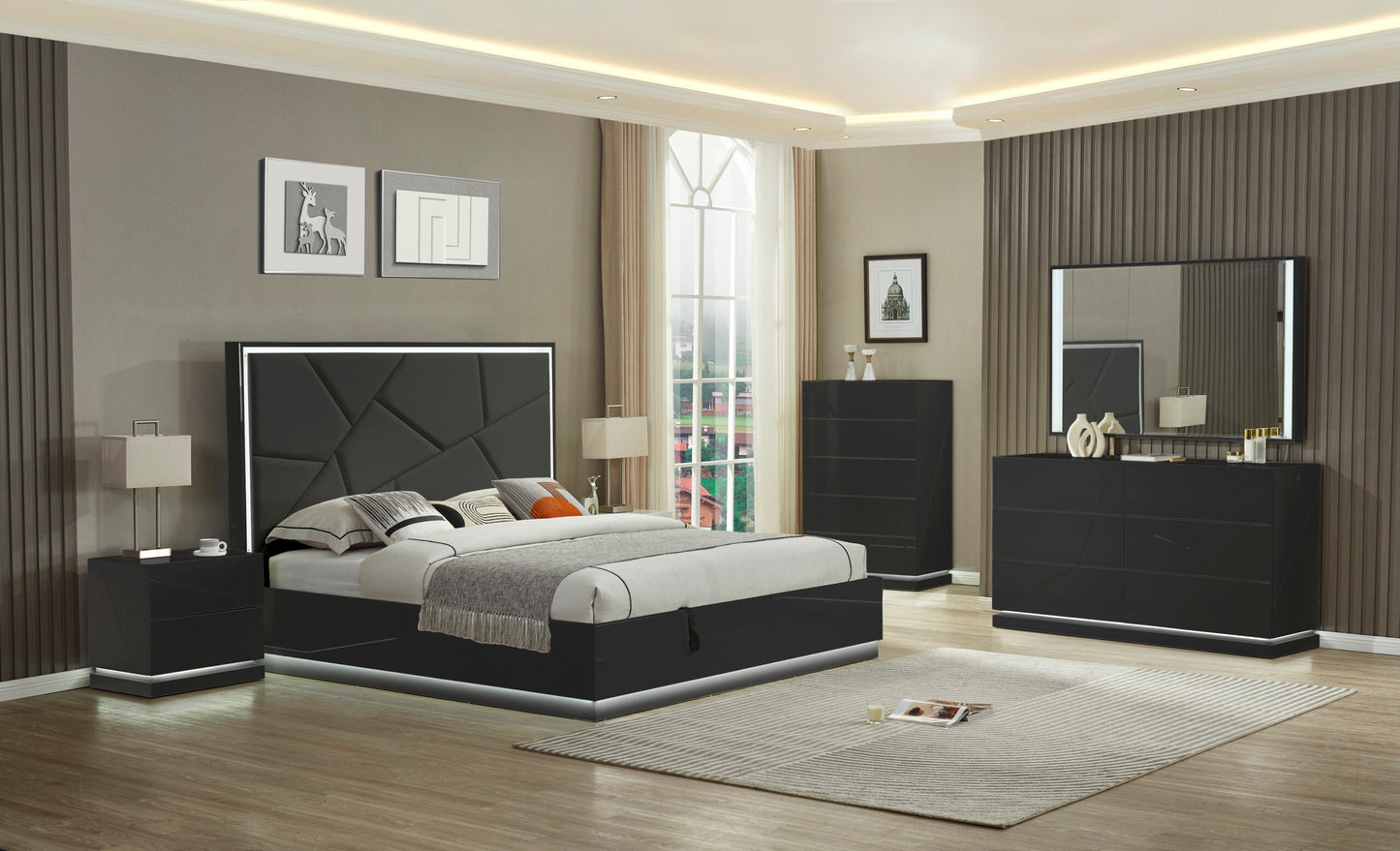 Richmond Modern Lift-Top Bedroom Set
