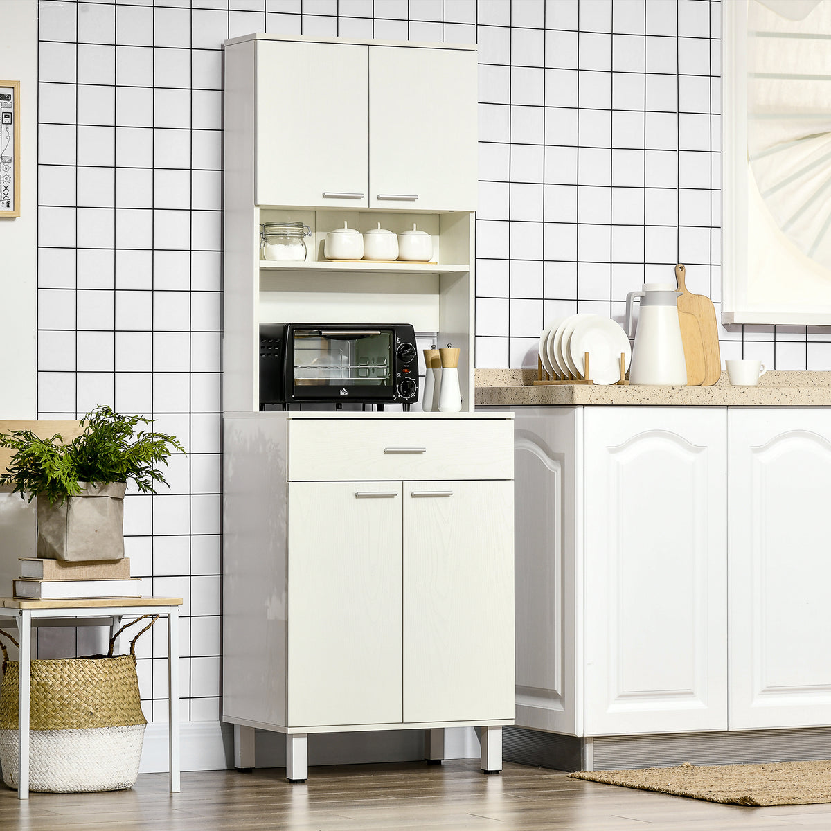 Buffet Cabinet with Hutch – 24"W x 71"H