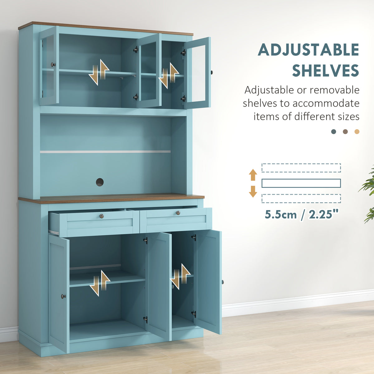 Pantry Cabinet with Microwave Space – 39"W x 71"H