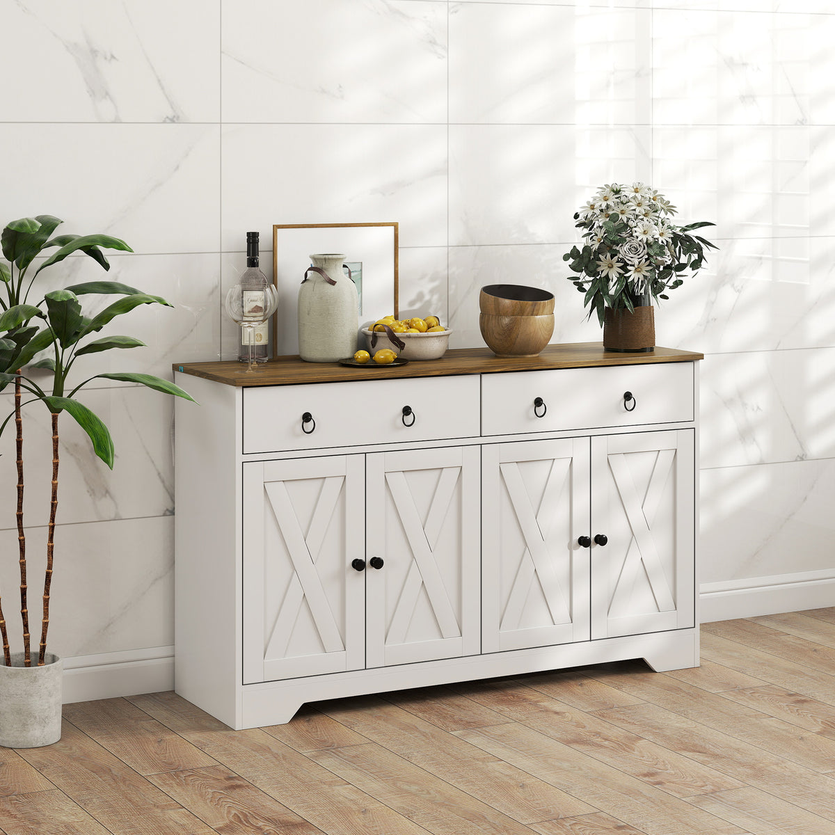 Sideboard Cabinet with 2 Drawers – 48"W x 30"H