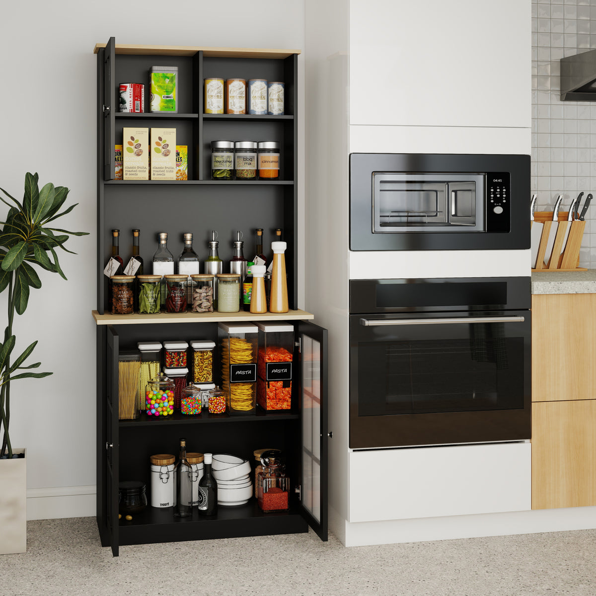 Kitchen Buffet with Hutch – 32"W x 72"H