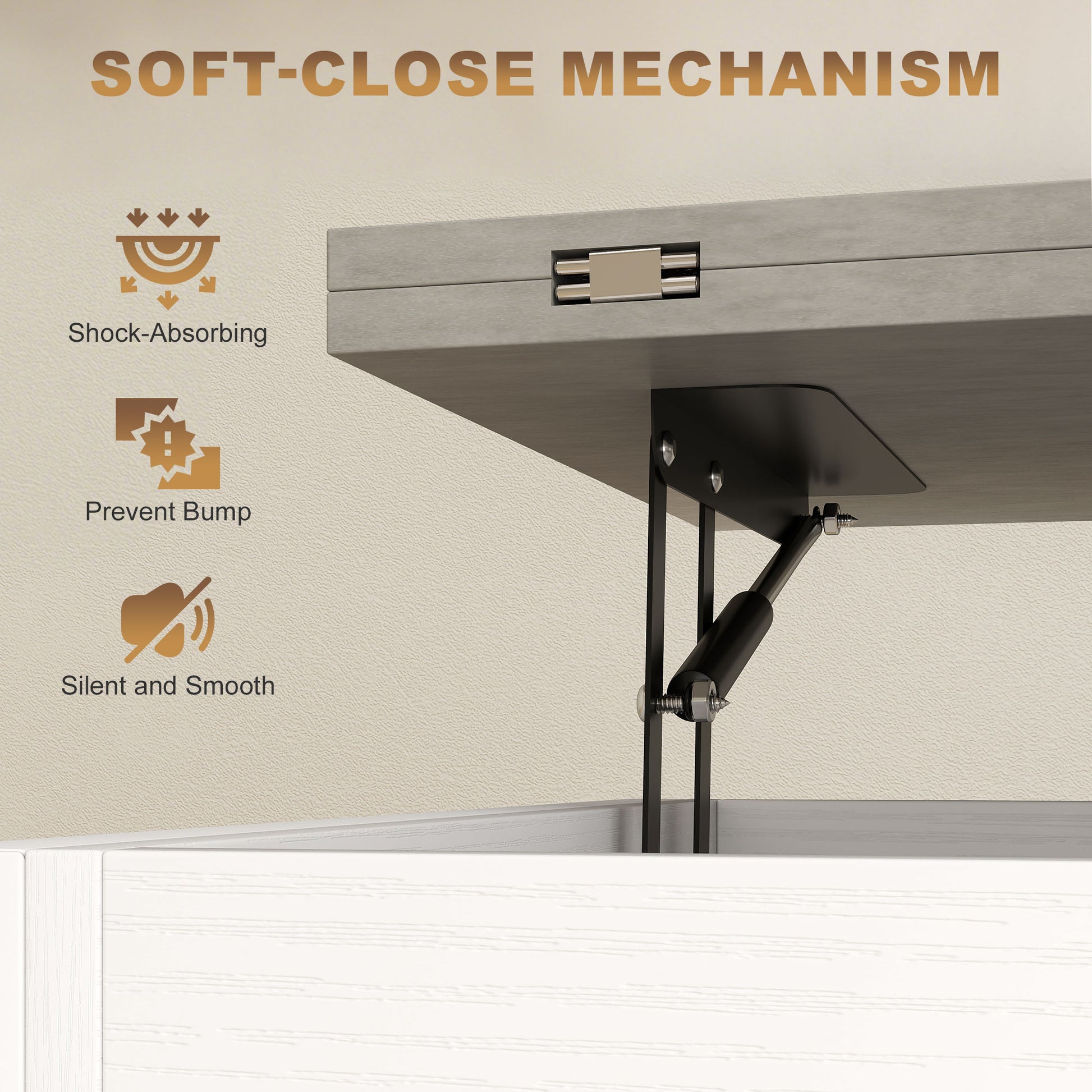 HOMCOM Modern Lift-Top Coffee Table with Fabric Drawers and Hidden Storage