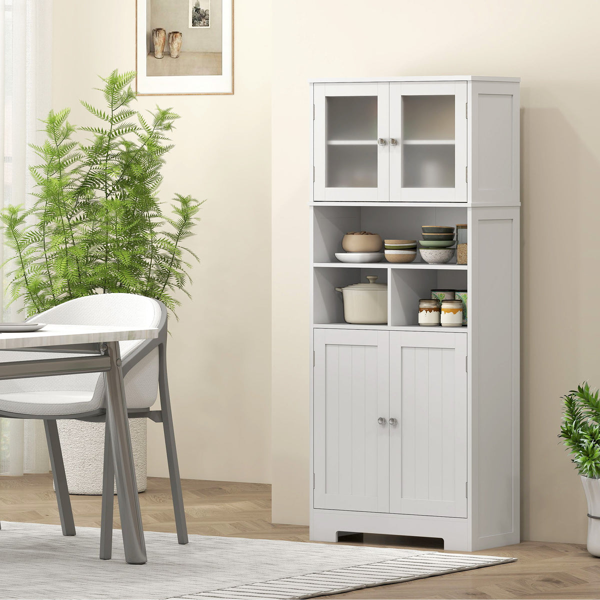 Kitchen Pantry with Glass Doors – 24"W x 57"H