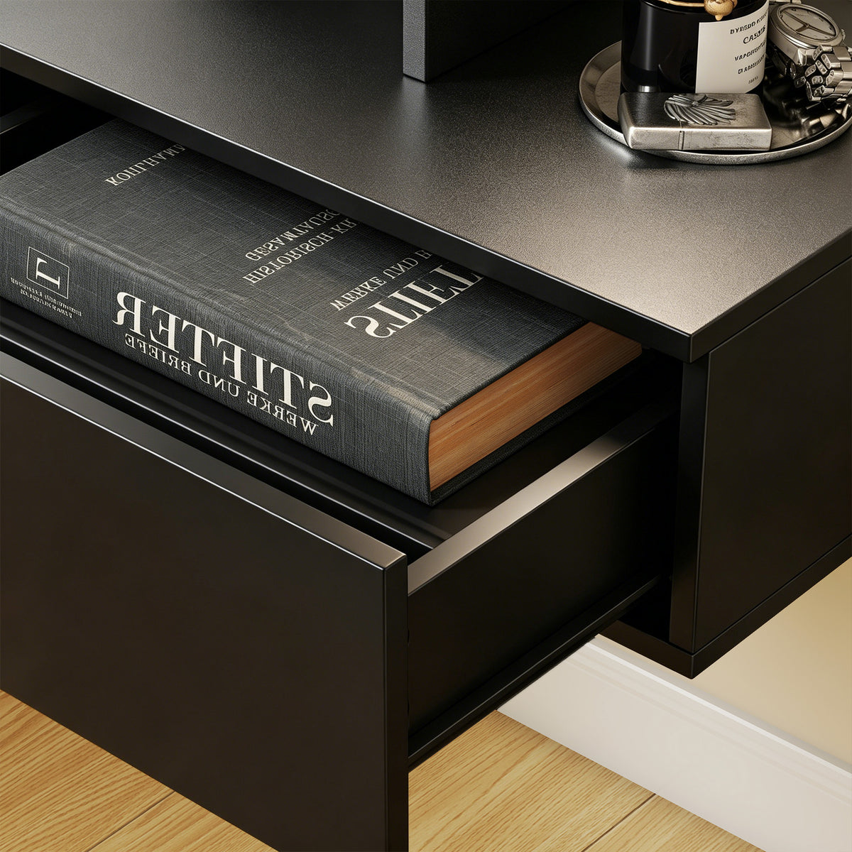 Floating Nightstands with Power Outlets, Set of 2 – 16"W x 12"H