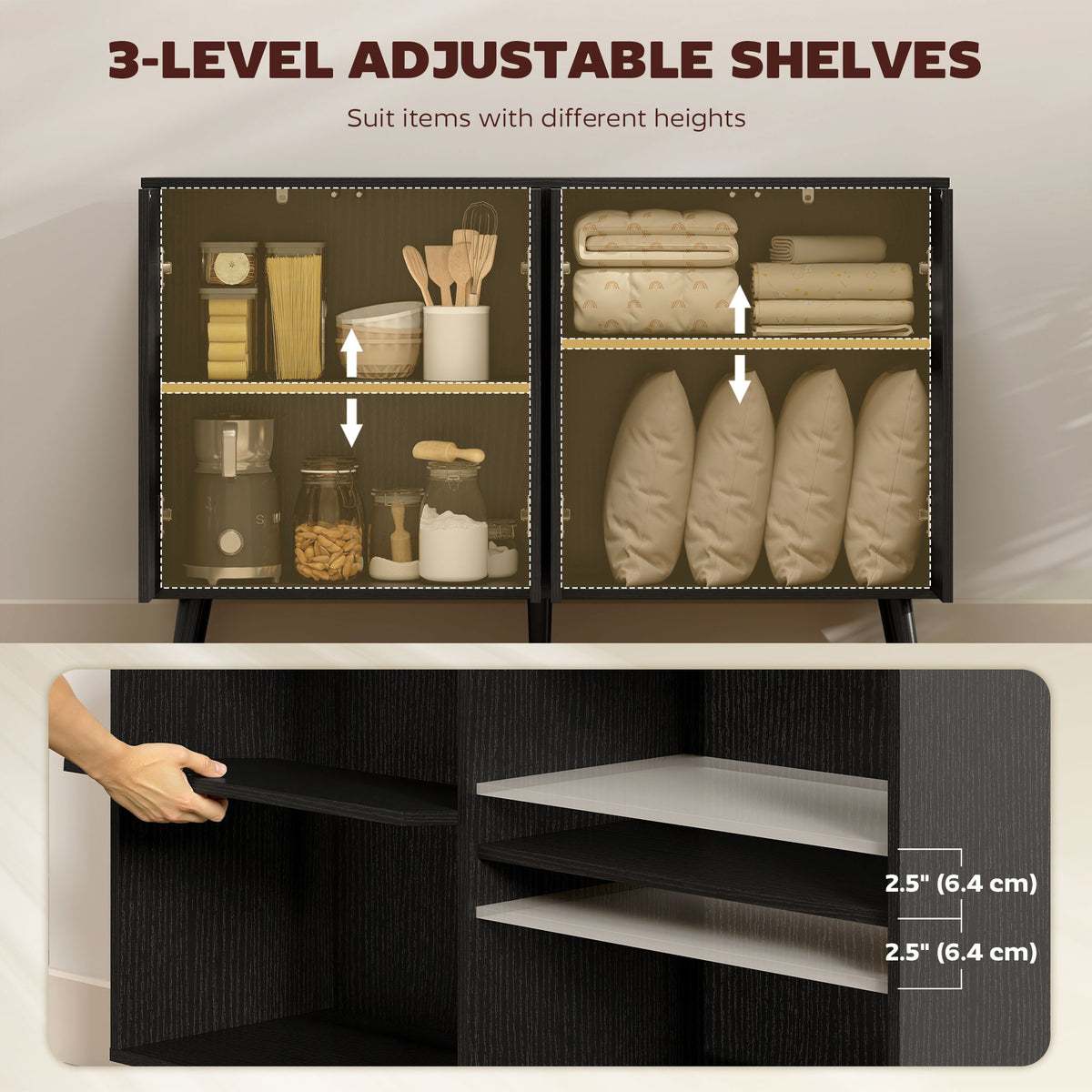 Buffet Cabinet with Storage – 47"W x 31"H