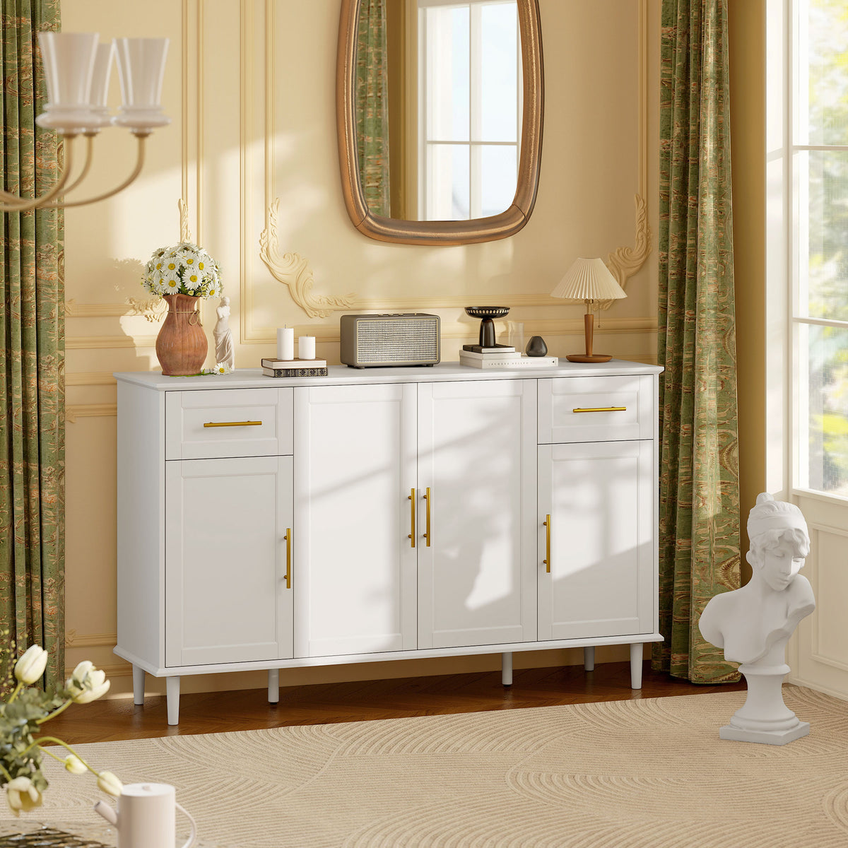 Buffet Cabinet with Soft-Close Doors – 55"W x 34"H