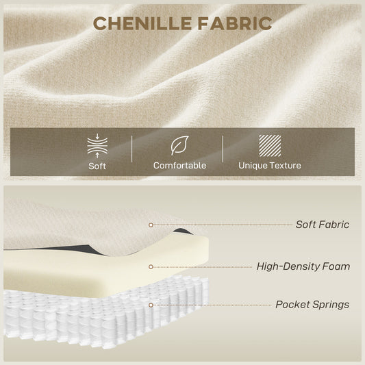 102" Chenille Boneless 3-Seater Sofa