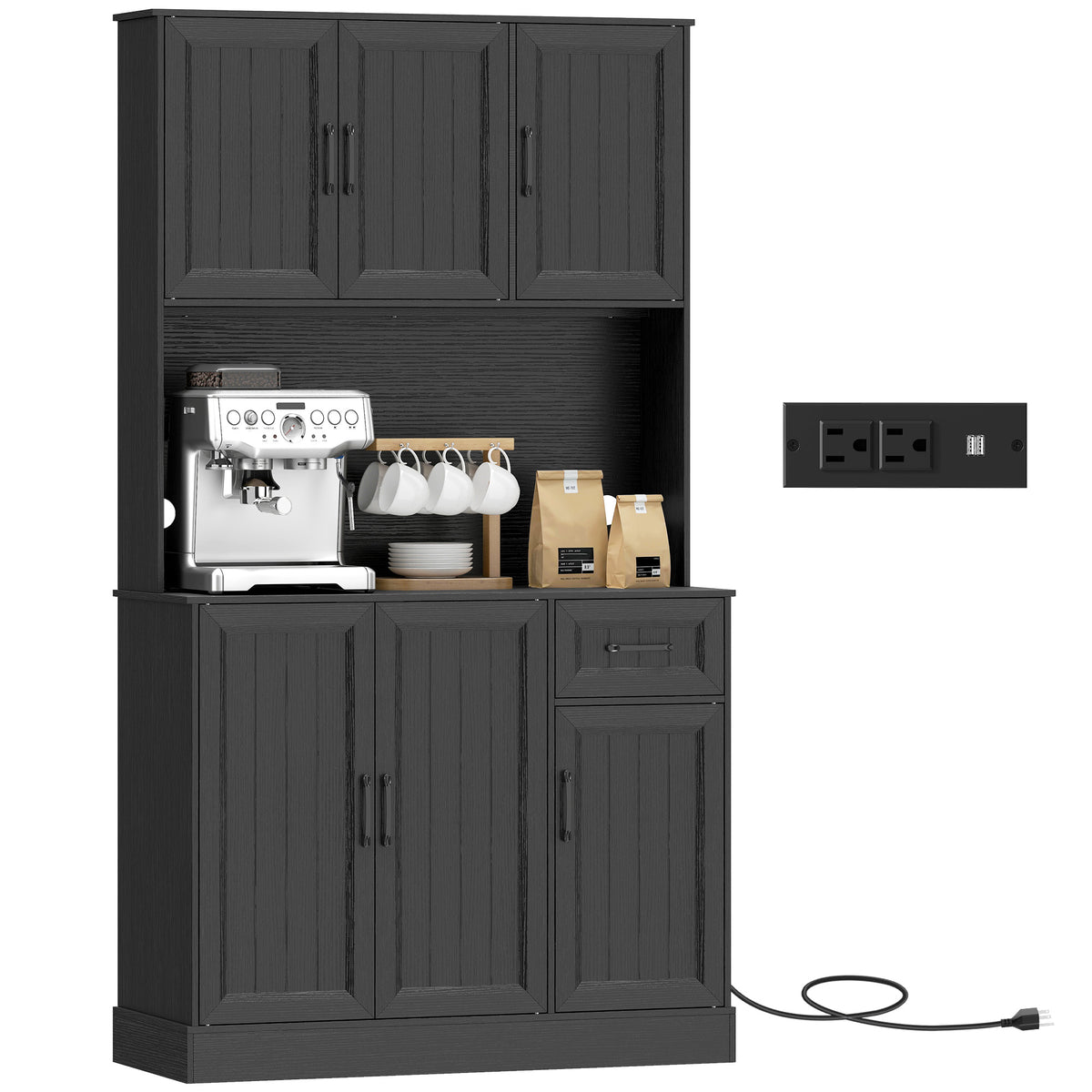Pantry Cabinet with Charging Station – 39"W x 71"H