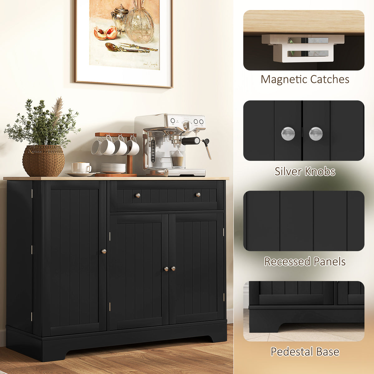Kitchen Buffet Cabinet with Drawer – 41"W x 33"H