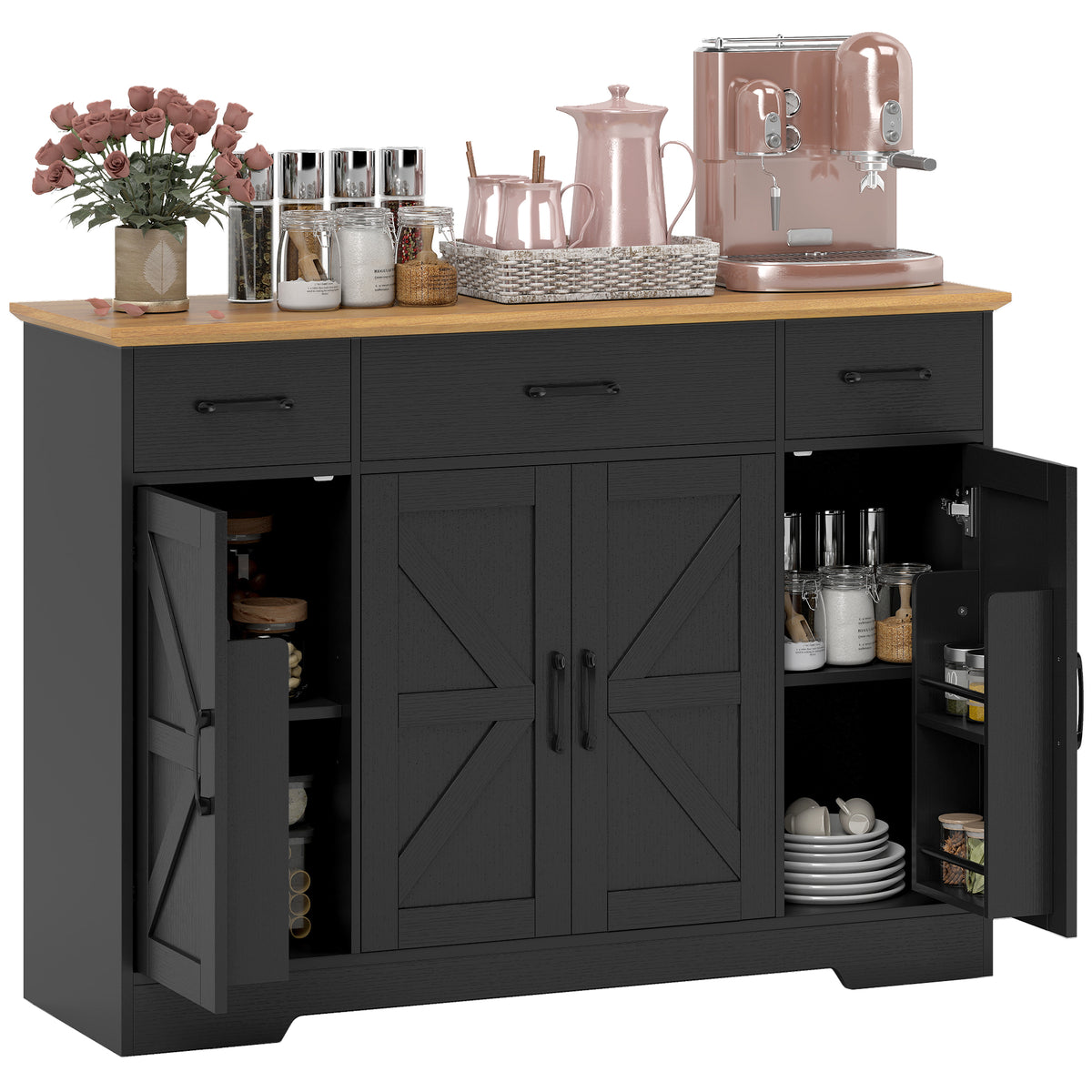 Buffet Cabinet with Soft-Close Hinges – 47"W x 34"H