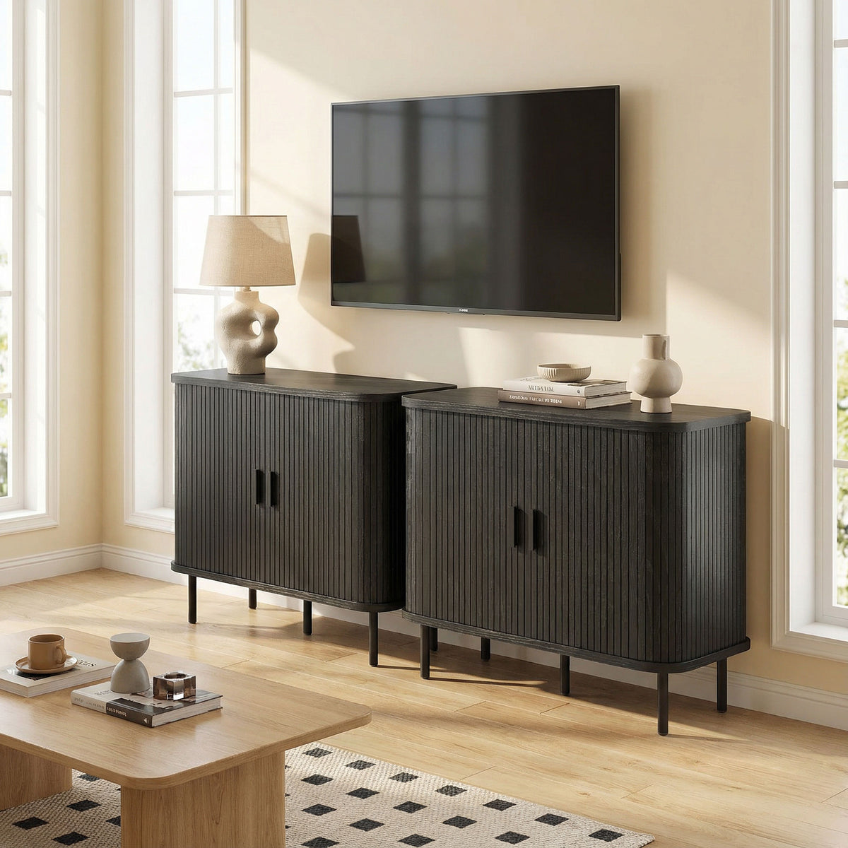 Sideboard Buffet Cabinet with Storage – 35"W x 30"H