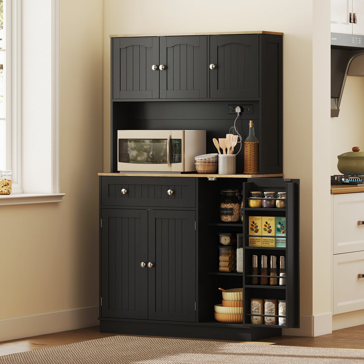 Pantry Cabinet with Charging Station – 39"W x 68"H