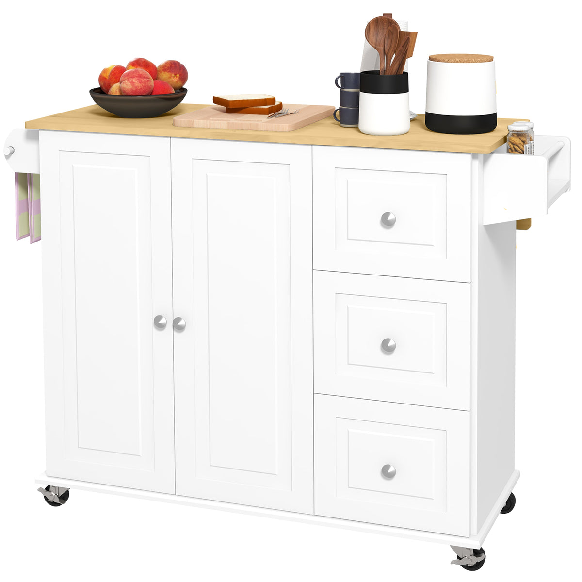 Kitchen Cart with Drop Leaf – 45"W x 36"H