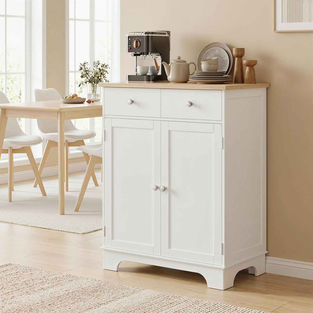 Sideboard Buffet Cabinet with Storage – 27"W x 34"H