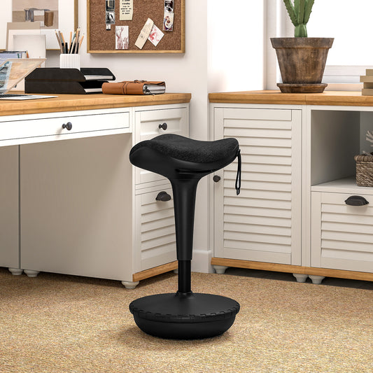 Swivel Standing Desk Chair, Adjustable Active Ergonomic Standing Stool, Black