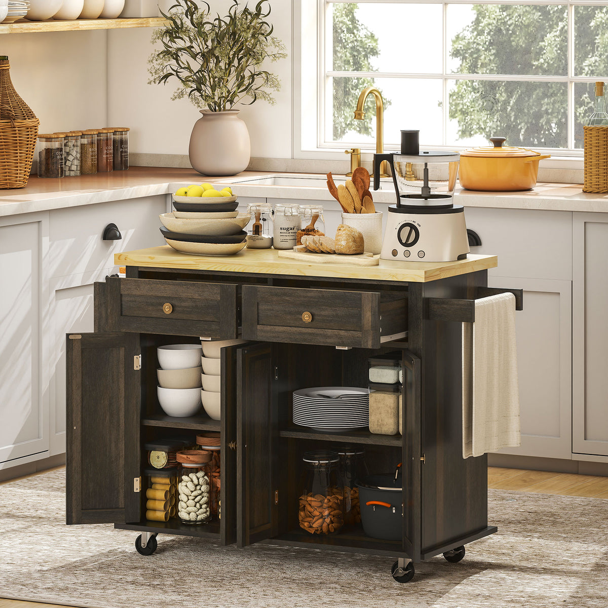 Kitchen Island with Storage – 44"W x 33"H