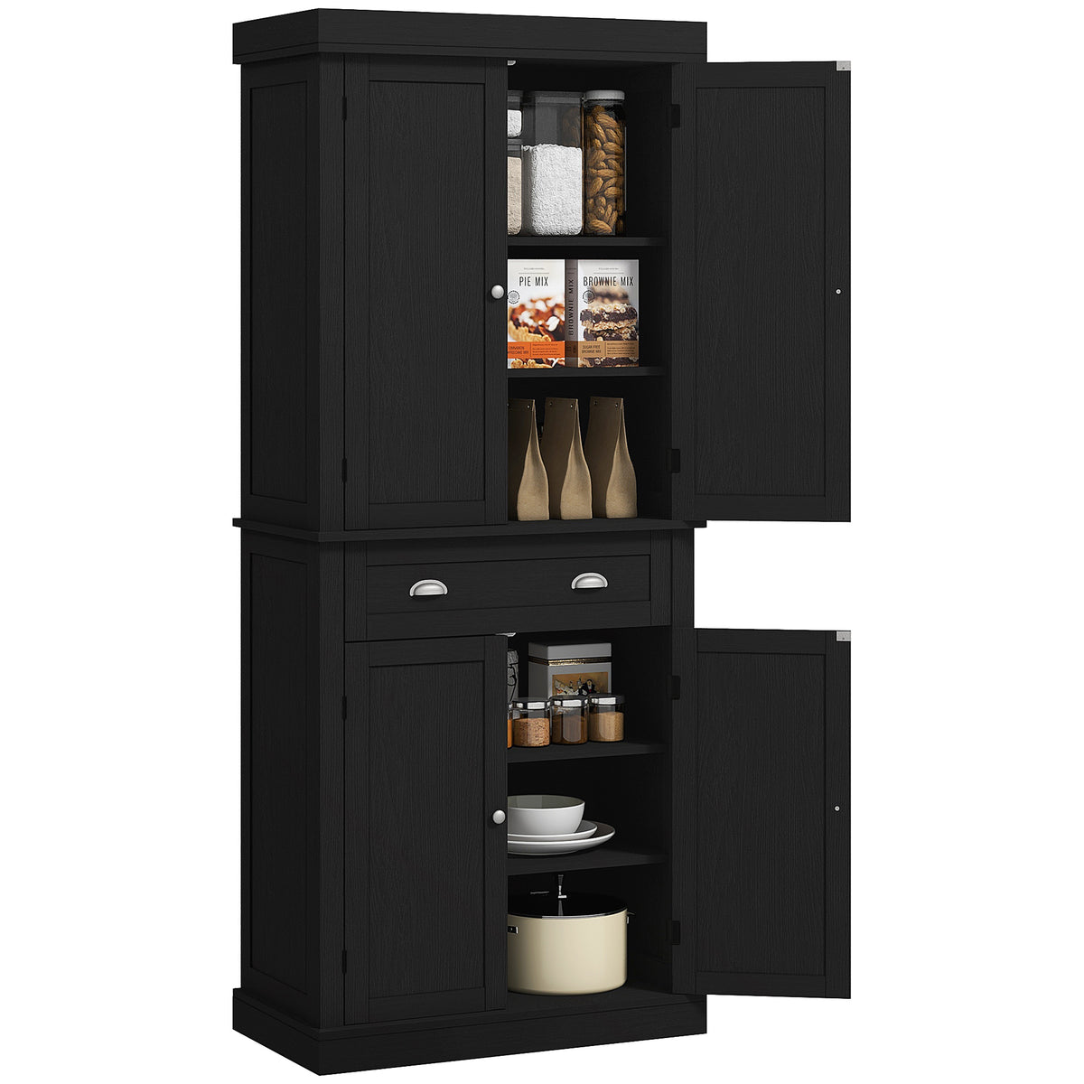 Kitchen Storage Cabinet with 4 Doors – 30"W x 73"H