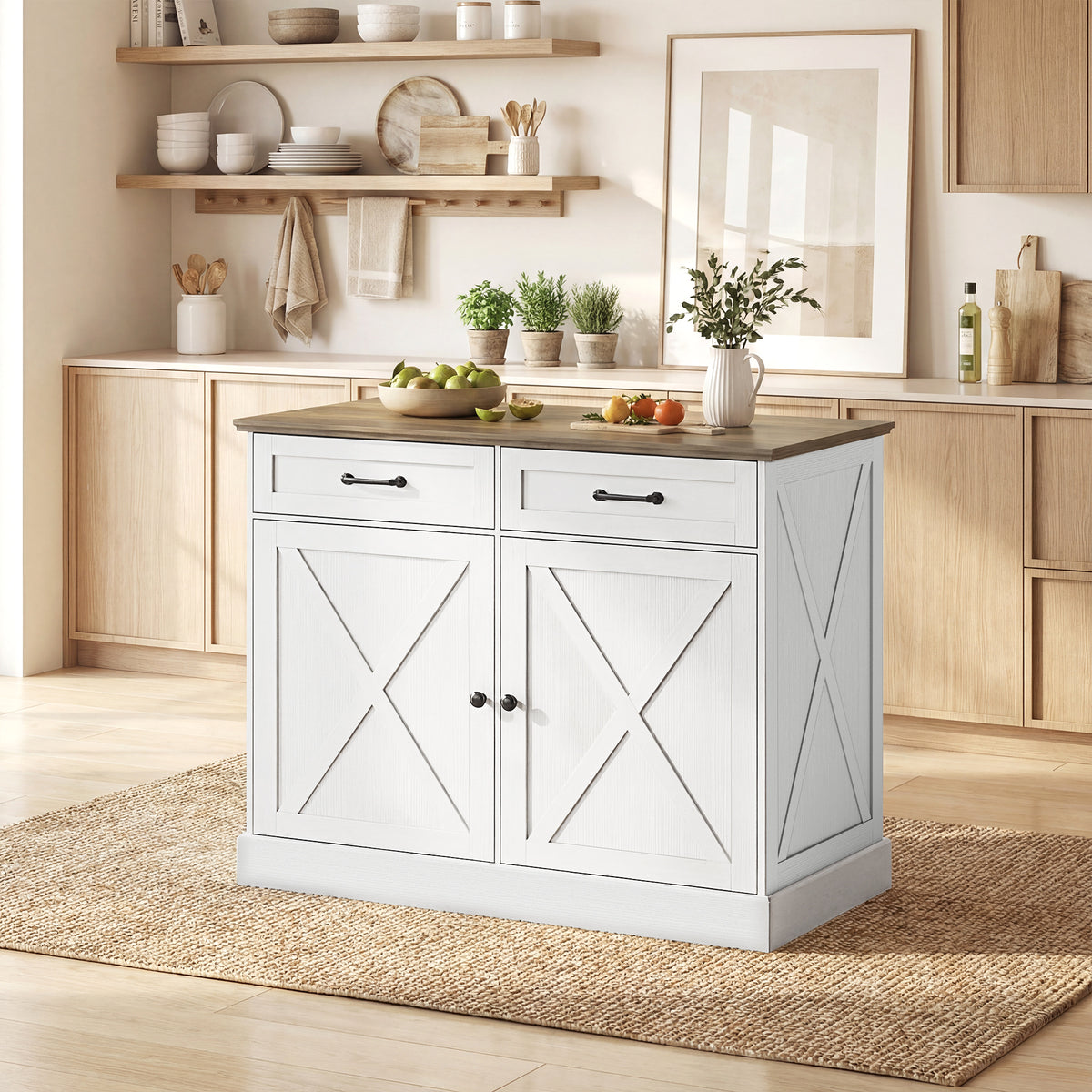 Kitchen Island with Sitting Space – 42"W x 36"H