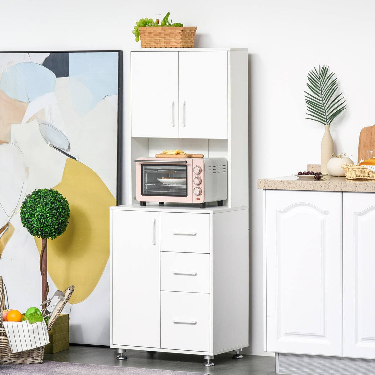 Kitchen Cupboard with Hutch – 24"W x 59"H