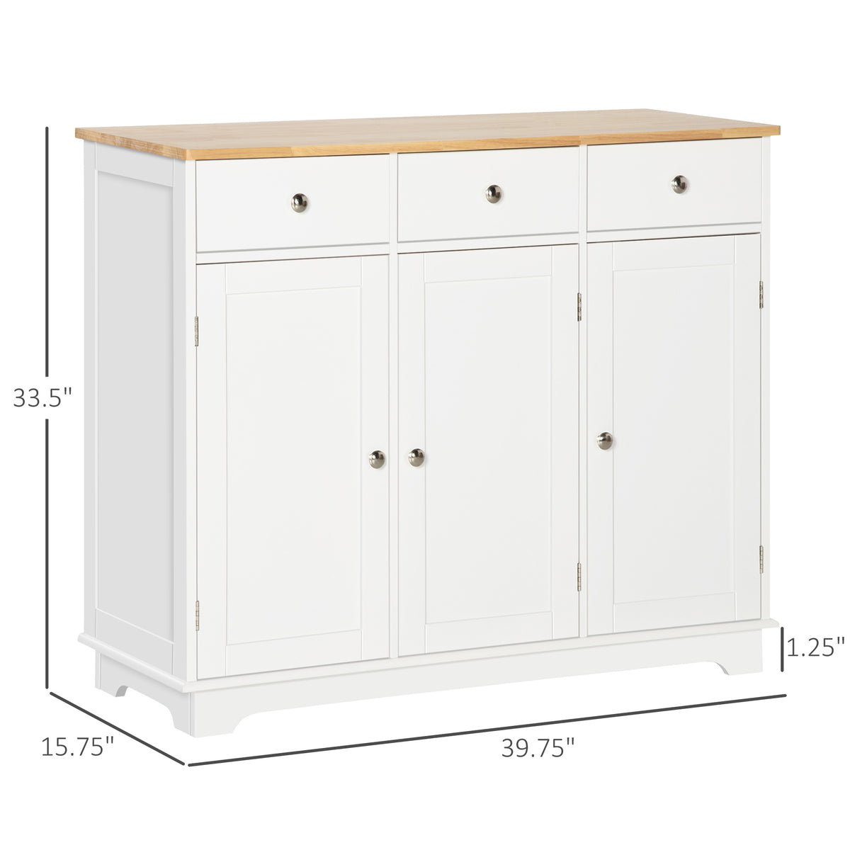 Buffet Cabinet with Storage Cabinets – 40"W x 34"H