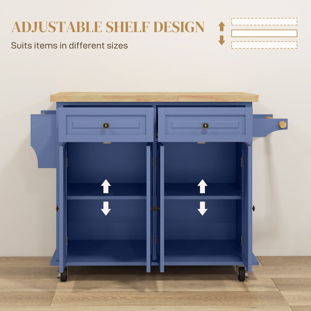 Kitchen Island with Storage – 44"W x 33"H