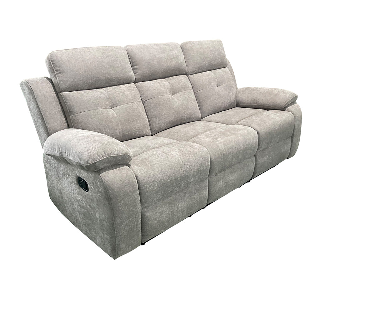 Jemma Grey Manual Reclining Fabric Living Room Loveseat KMX079L