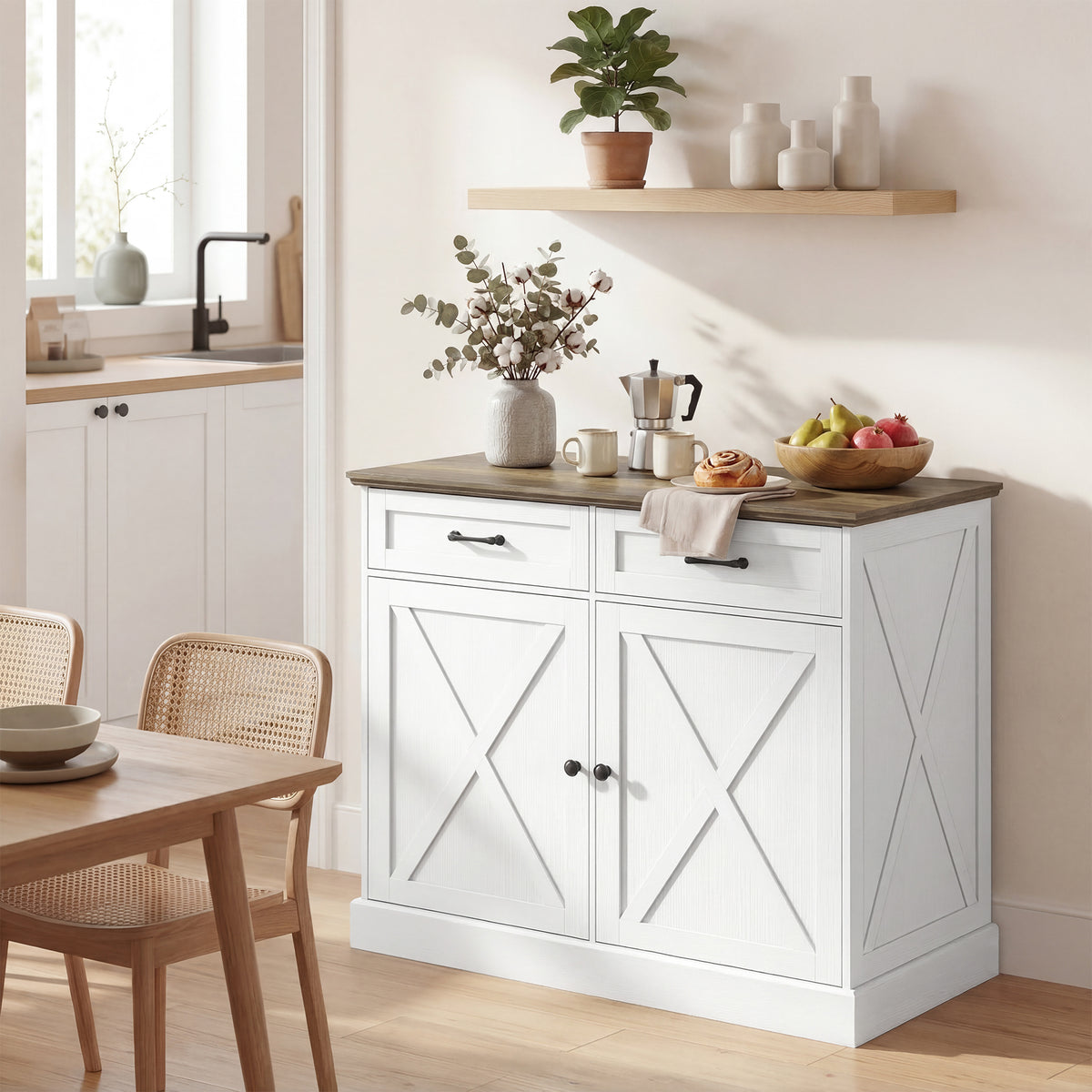 Kitchen Island with Sitting Space – 42"W x 36"H