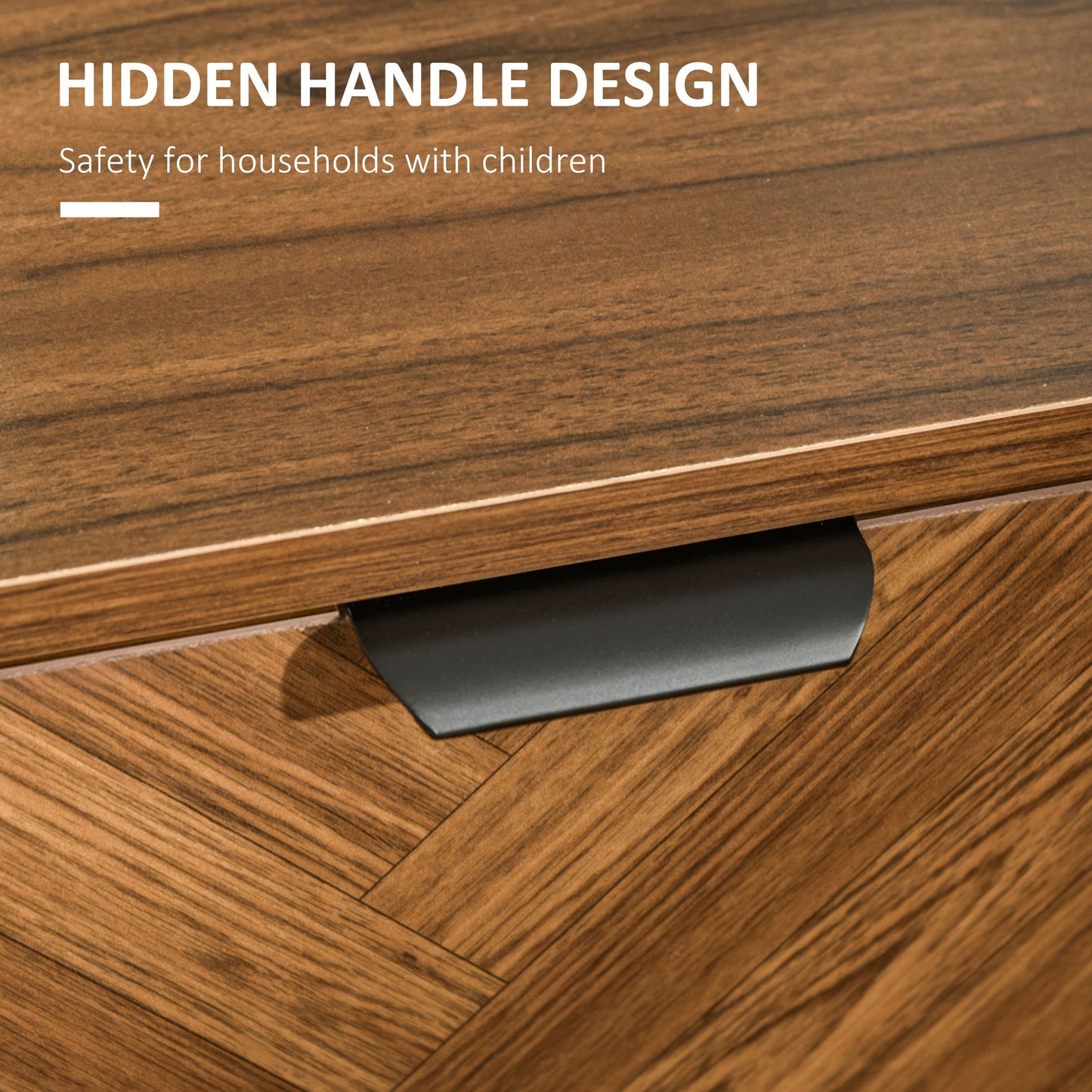 Bedside Table Night Stand, End Side Table Dresser Storage with 2 Drawers, Walnut Brown