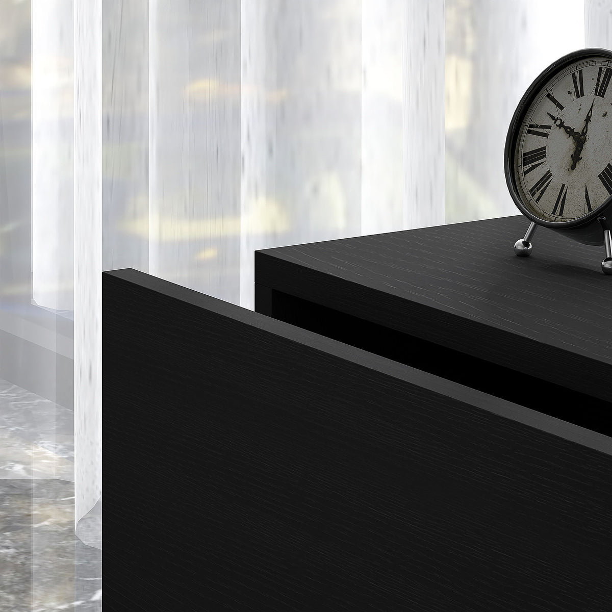 Nightstand with Charging Station and LED Light – 18"W x 18"H