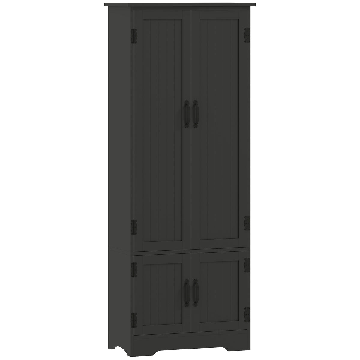 4-Door Pantry Storage Cabinet with Adjustable Shelves – 24"W x 60"H