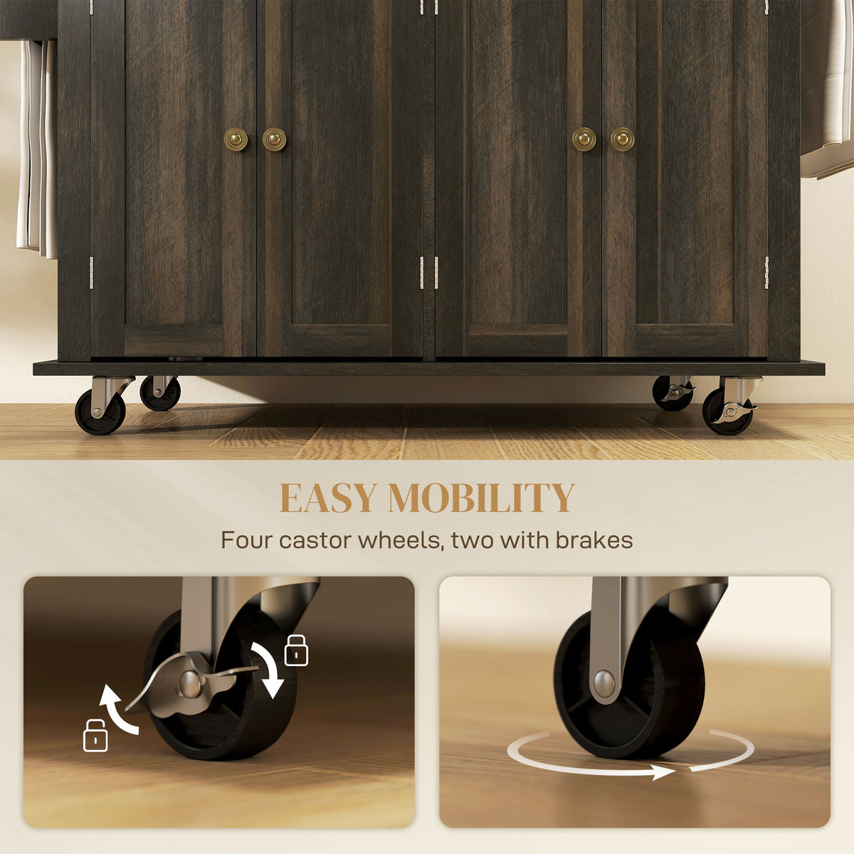 Kitchen Island with Storage – 44"W x 33"H