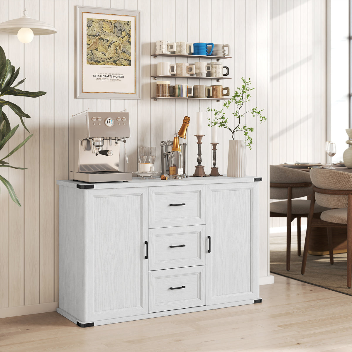 Sideboard with 3 Drawers and 2 Doors – 47"W x 30"H