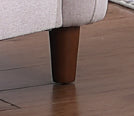 Light Beige Linen 3-Piece Sofa Set with Sloped Arms