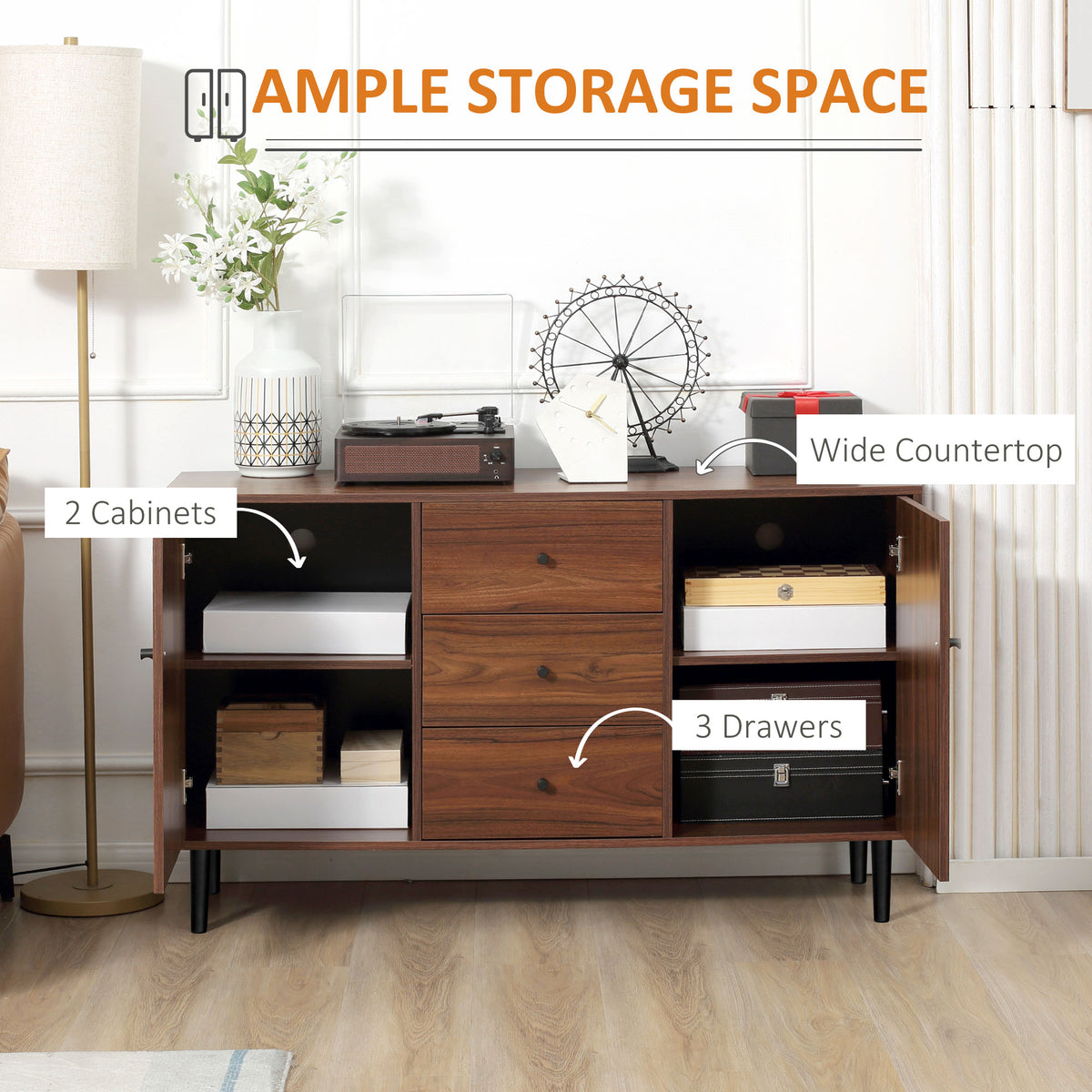 Kitchen Sideboard with 2 Cupboards – 50"W x 30"H
